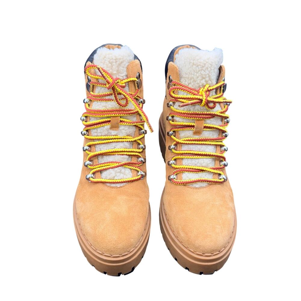 Marc Fisher Ltd MLNAIRY Shearling Lug Sole Hiker Boots Women’s 8M - Picture 3 of 15